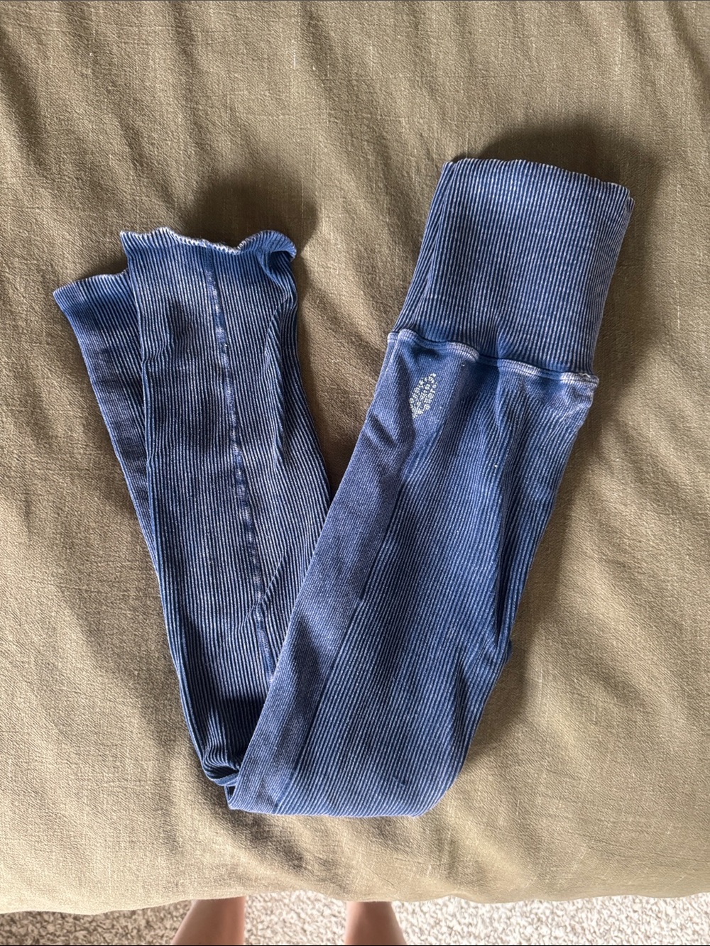 FP Movement by Free People Ribbed Blue Leggings